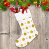 Elegant Golden Foil Style Christmas Ball And Flower Elements Christmas Stocking