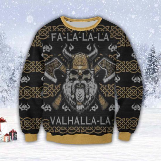 Fa-La-La-La Viking 3D All Over Print Ugly Christmas Sweatshirt