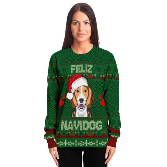 Feliz Navidog Beagle Ugly Christmas Sweatshirt Colins Store 4