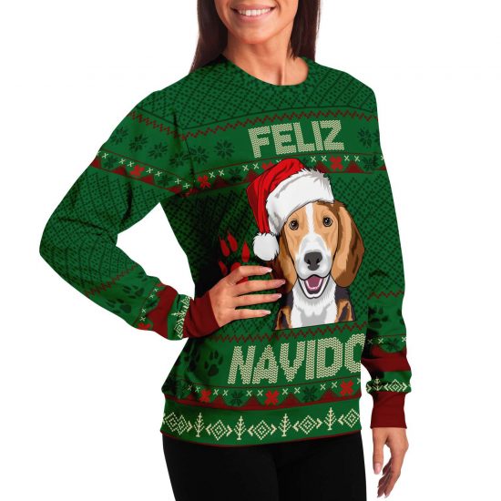 Feliz Navidog Beagle Ugly Christmas Sweatshirt Colins Store 6