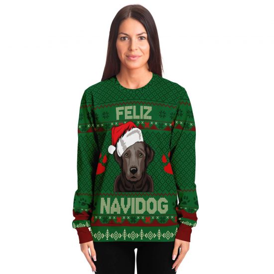 Feliz Navidog Labrador Ugly Christmas Sweatshirt Colins Store 4