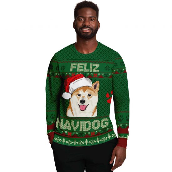 Feliz Navidog Shiba Inu Ugly Christmas Sweatshirt Colins Store 2
