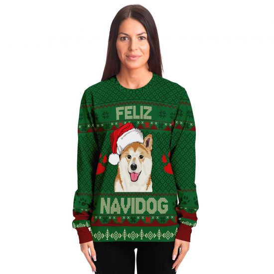 Feliz Navidog Shiba Inu Ugly Christmas Sweatshirt Colins Store 4