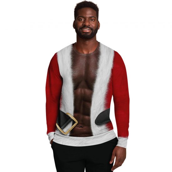 "Fit Santa - African American" Ugly Christmas Sweatshirt - Colins Store