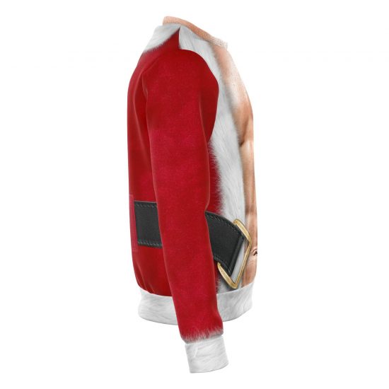 Fit Santa Caucasian Ugly Christmas Sweatshirt Colins Store 3