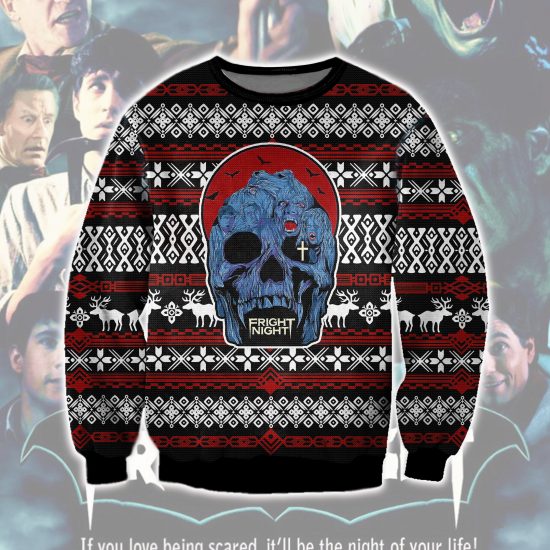 Fright Night 3D All Over Printed Ugly Sweatshirt