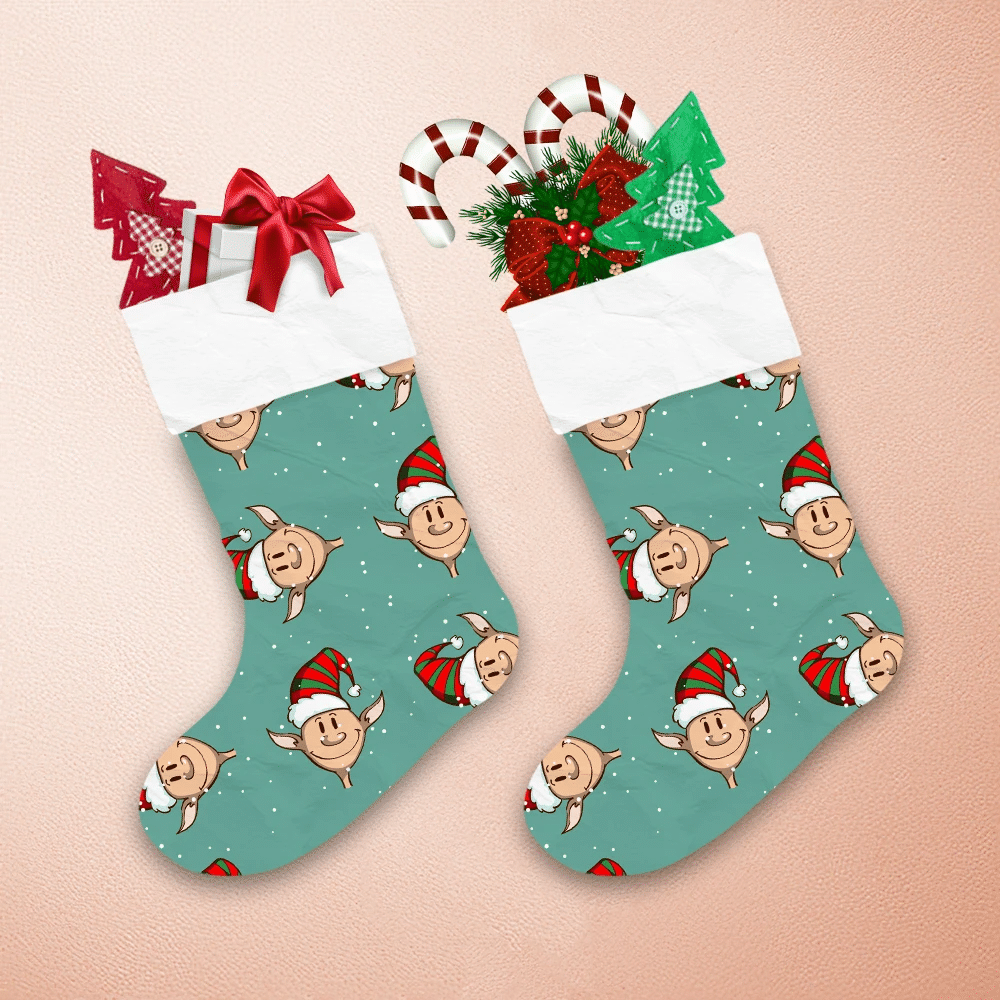 Funny-Cartoon-Smiling-Faces-Gnome-Pattern-Christmas-Stocking-1 Funny Cartoon Smiling Faces Gnome Pattern Christmas Stocking 1