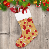 Funny Christmas Sloths In A Santa Hat And Fir Trees Christmas Stocking