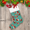 Funny Moments Of Santa And His Reindeer On Christmas Christmas Stocking