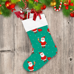 Funny Santa Claus With A Bag Of Gifts Christmas Cartoon Design Christmas Stocking