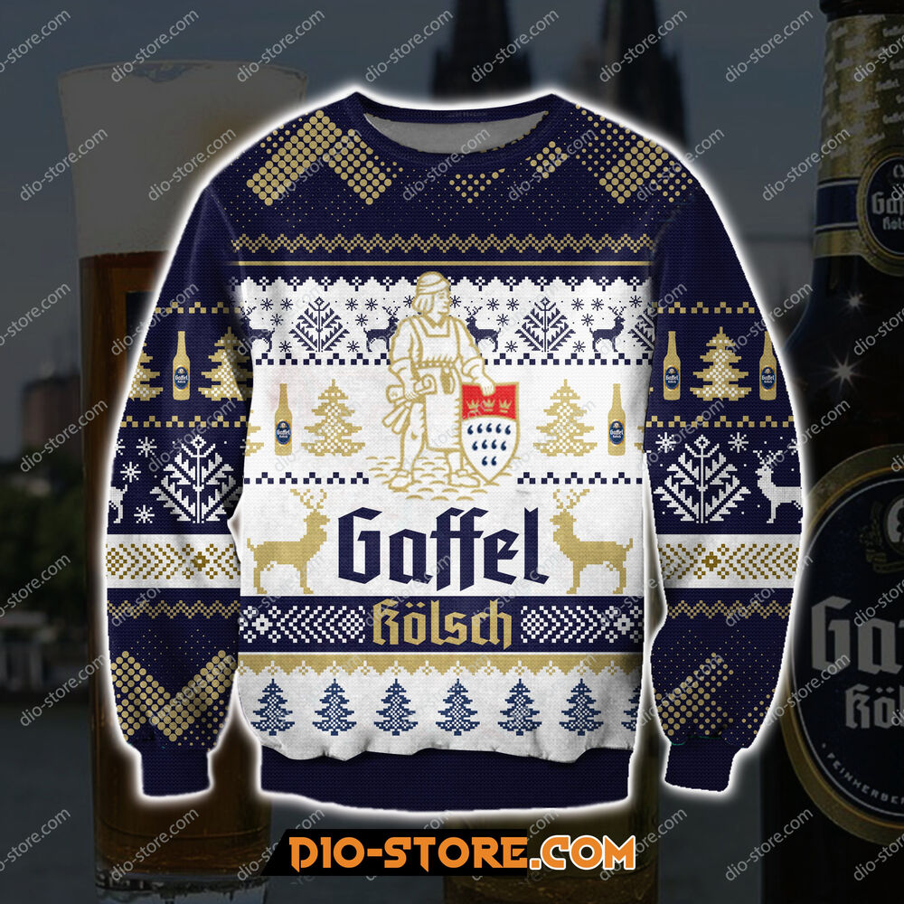 Gaffel Kolsch Beer 3D Print Ugly Sweatshirt