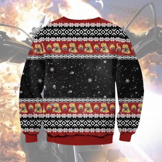 Ghost Rider 3D All Over Printed Ugly Christmas Sweatshirt 1