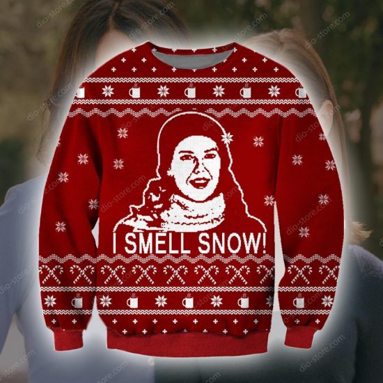 Gilmore Girls I Smell Snow Knitting Pattern 3D Print Ugly Christmas Sweatshirt