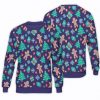 Ginger Bread Man Christmas Gift Pattern Unisex All Over Print Cotton Sweatshirt