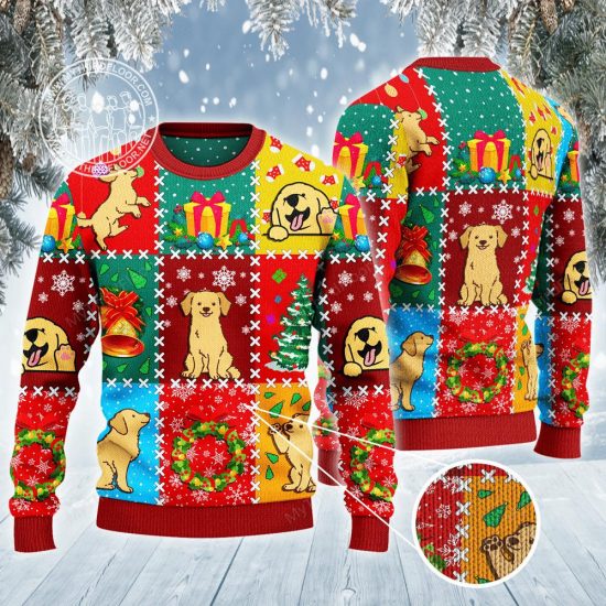 Golden Retriever Dog Lovers Christmas Wishes All Over Print Sweatshirt