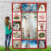 Great Pyrenees Sherpa Fleece Blanket Gorgeous Merry Christmas Animal Reindeer