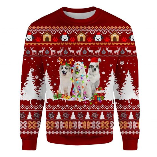 Great Pyrenees Ugly Christmas Sweatshirt Animal Dog Cat Sweater Unisex