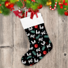 Handwritten Words Santa Claus Laugh With Red Ball Pattern Christmas Stocking
