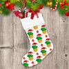Happy Castus With Christmas Santa Hat Christmas Stocking