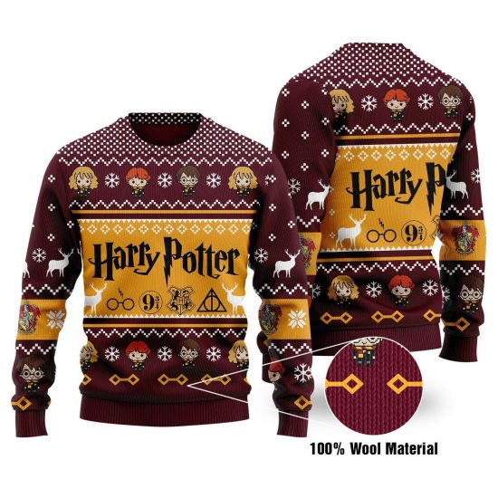 Harry Potter Chibi Characters Ugly Christmas Sweatshirt
