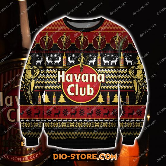 Havana Club Knitting Pattern 3D Print Ugly Sweatshirt