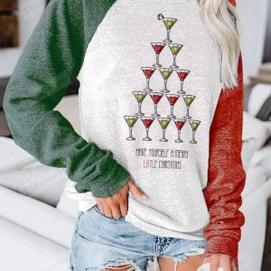 Have Yourself A Merry Little Martini Glass Tree Ugly Christmas Sweater