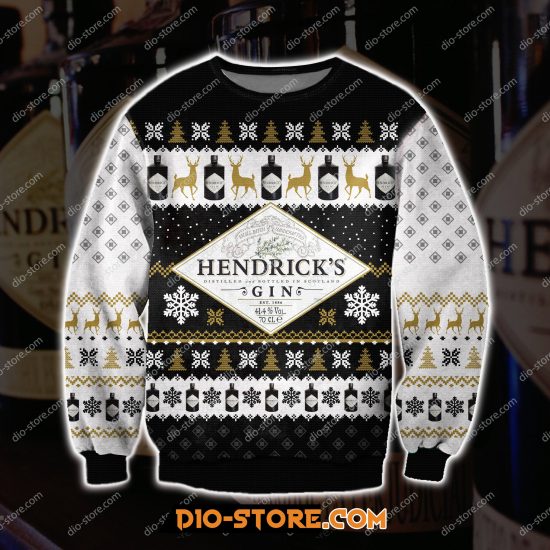 Hendrick'S Gin Wine Knitting Pattern 3D Print Ugly Sweatshirt