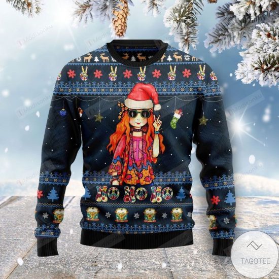 Hippie Girl Ugly Christmas Sweater
