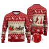 Horse Reindeer Christmas Sweater Christmas Knitted Sweater Print Fashion Sweatshirt For Everyone