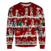 Husky Snow Christmas Ugly Christmas Sweatshirt Animal Dog Cat Sweater Unisex
