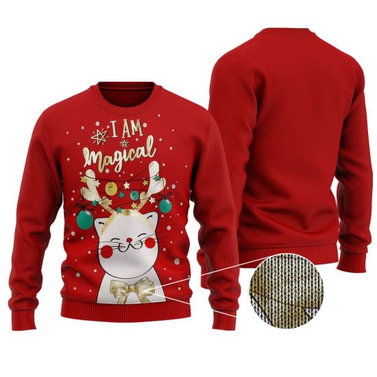 I Am Magical Cat Christmas Ugly Sweaters