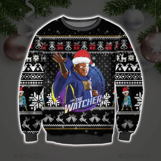 I Am The Watcher 3D All Over Printed Ugly Christmas Sweatshirt