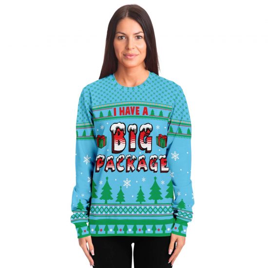 I Have A Big Package Ugly Christmas Sweatshirt Colins Store 4