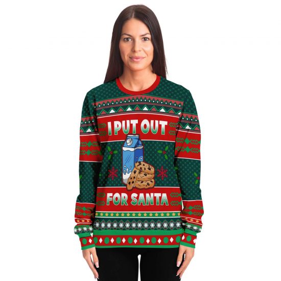 I Put Out For Santa Ugly Christmas Sweatshirt Colins Store 2