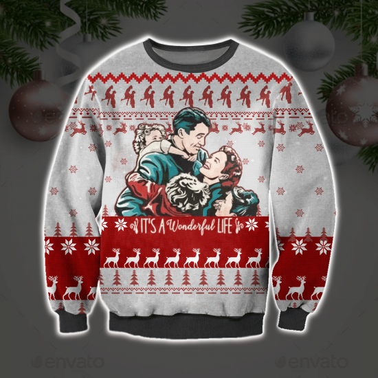 It'S A Wonderful Life 3D All Over Printed Ugly Christmas Sweatshirt