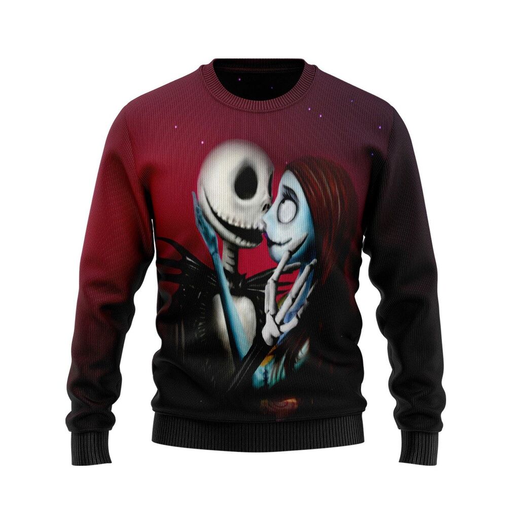 Jack-And-Sally-Ugly-Christmas-Sweatshirt-1 Jack And Sally Ugly Christmas Sweatshirt 1
