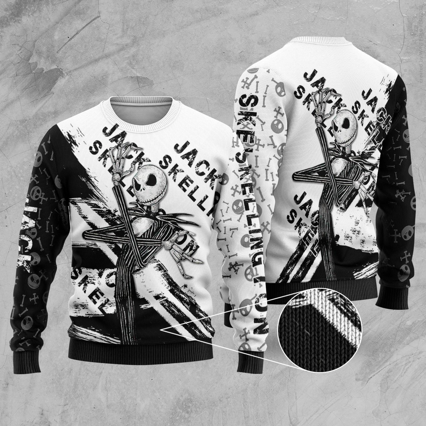 Jack-Skellington-Christmas-Sweatshirt Jack Skellington Christmas Sweatshirt