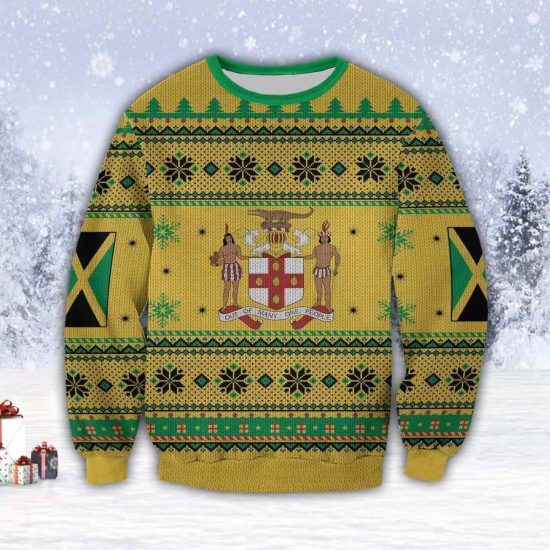 Jamaica Country 3D All Over Print Ugly Christmas Sweatshirt