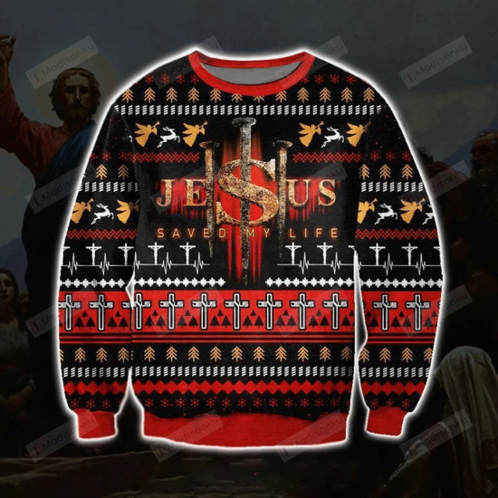 Jesus Saved My Life Ugly Christmas Sweater