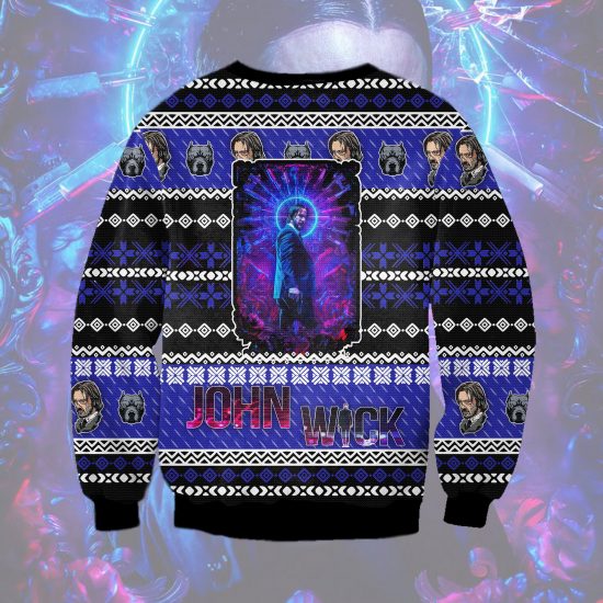 John Wick 3D All Over Printed Ugly Sweatshirt 1