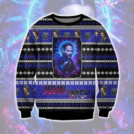 John Wick 3D All Over Printed Ugly Sweatshirt