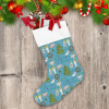 Joseph And Baby Jesus Christmas Tree Doodle Pattern Christmas Stocking