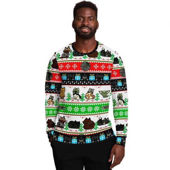 Kitten Wars Ugly Christmas Style Fashion Premium Sweatshirt