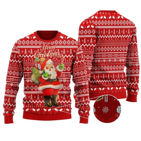 Knitted Christmas Santa Claus Ugly Sweaters