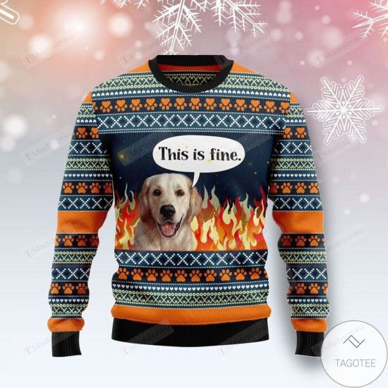 Labrador Retriever Fire Ugly Christmas Sweater