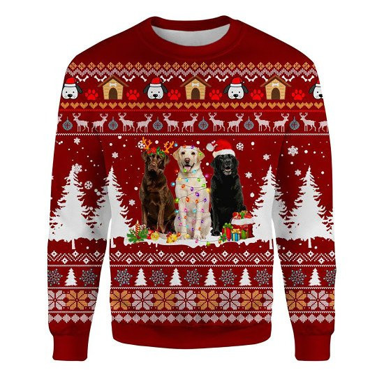 Labrador Retriever Ugly Christmas Sweatshirt Animal Dog Cat Sweater Unisex