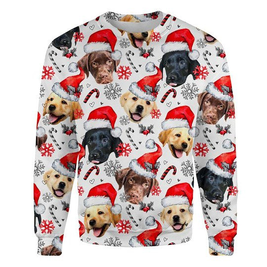 Labrador Retriever Xmas Decor Ugly Christmas Sweatshirt Animal Dog Cat Sweater Unisex