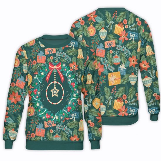 Laurel Wreath Unisex All Over Print Cotton Sweatshirt