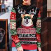 Let It Glow Corgi Ugly Christmas Sweater
