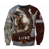 Love Beautiful Horse Ugly Christmas Sweater